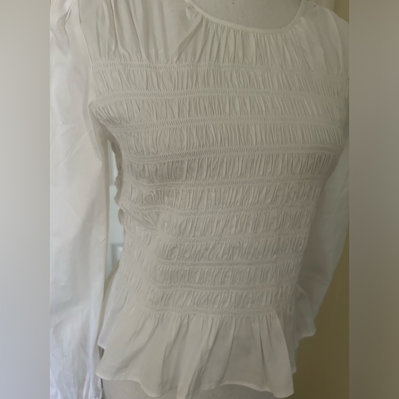 Ann Taylor Smocked Peplum Blouse NWT! - Picture 6 of 11